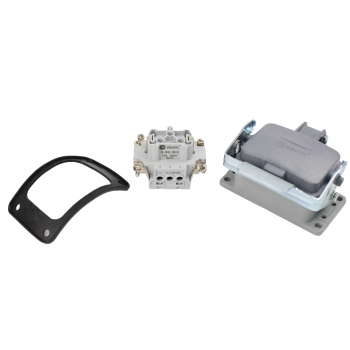 Preview: Industriesteckverbinder - Anbaugehäuse mit Deckel + Buchse 6 Polig 16A - Metall